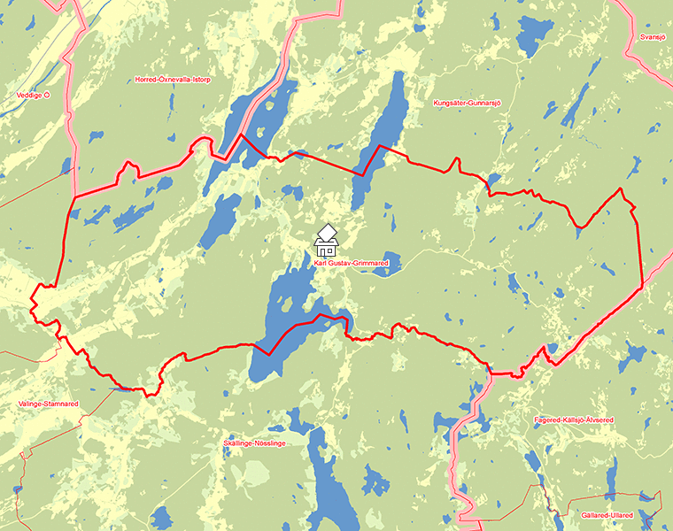 Karta över Karl Gustav-Grimmared