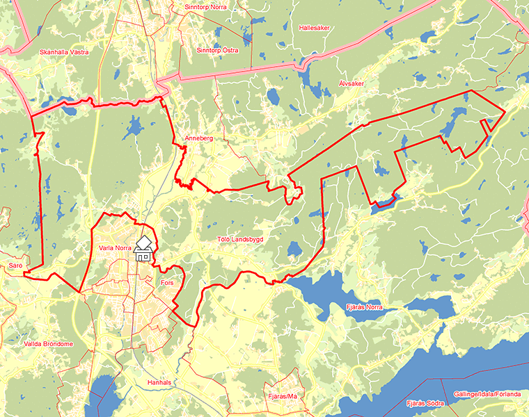 Karta över Tölö Landsbygd