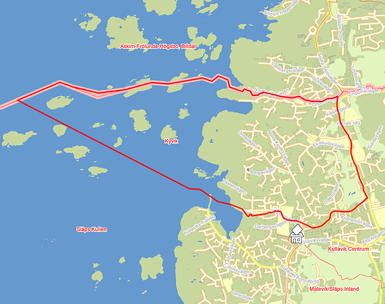 Karta över Kyvik