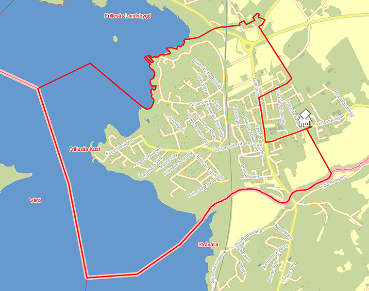 Karta över Frillesås Kust