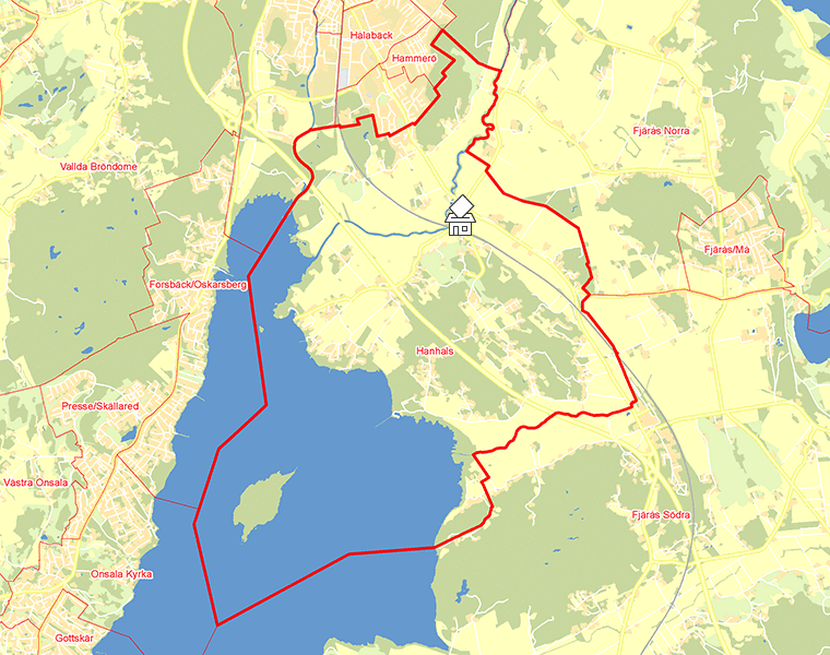 Karta över Hanhals