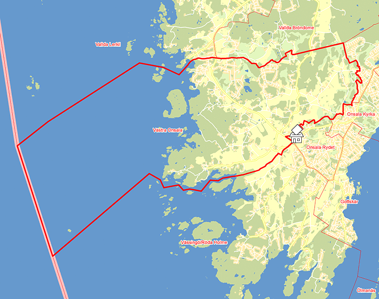 Karta över Västra Onsala