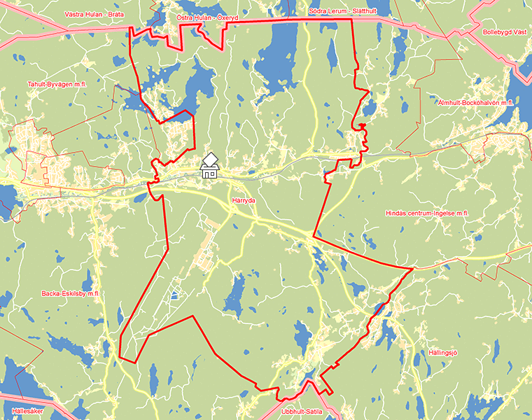 Karta över Härryda
