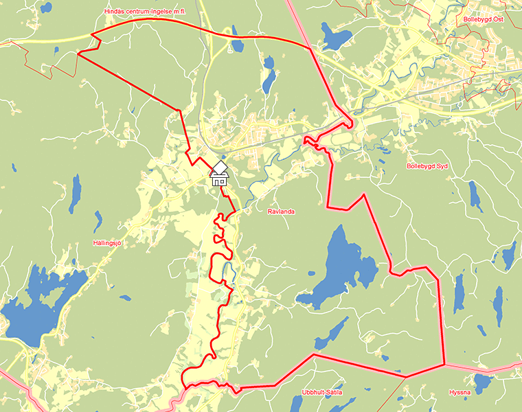 Karta över Rävlanda