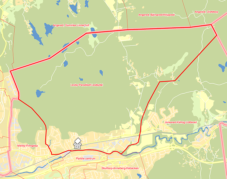Karta över Lexby-Paradiset-Lexbydal