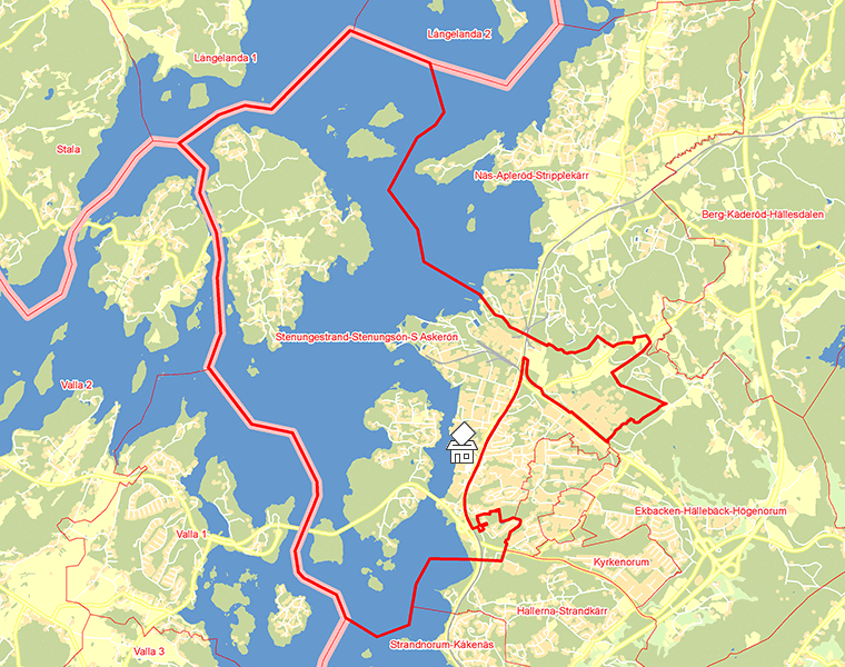 Karta över Stenungestrand-Stenungsön-S Askerön