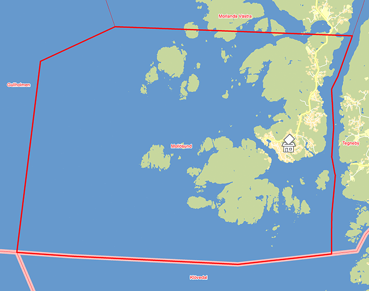 Karta över Mollösund