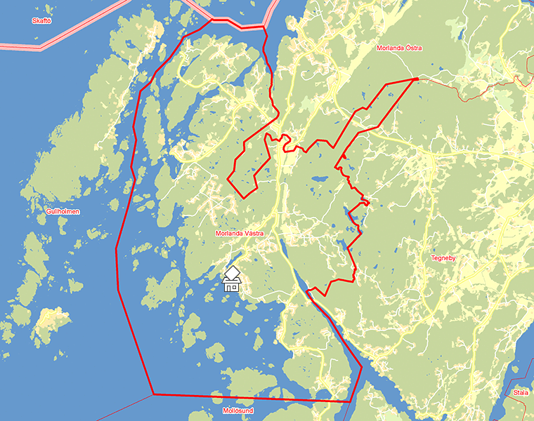 Karta över Morlanda Västra