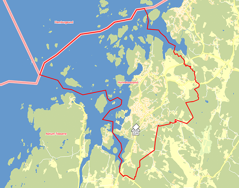 Karta över Hunnebostrand