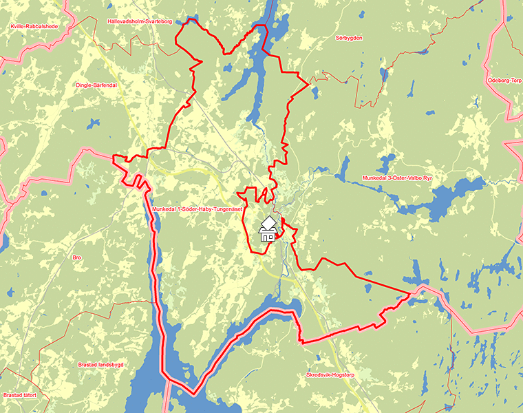 Karta över Munkedal 1-Söder-Håby-Tungenäset