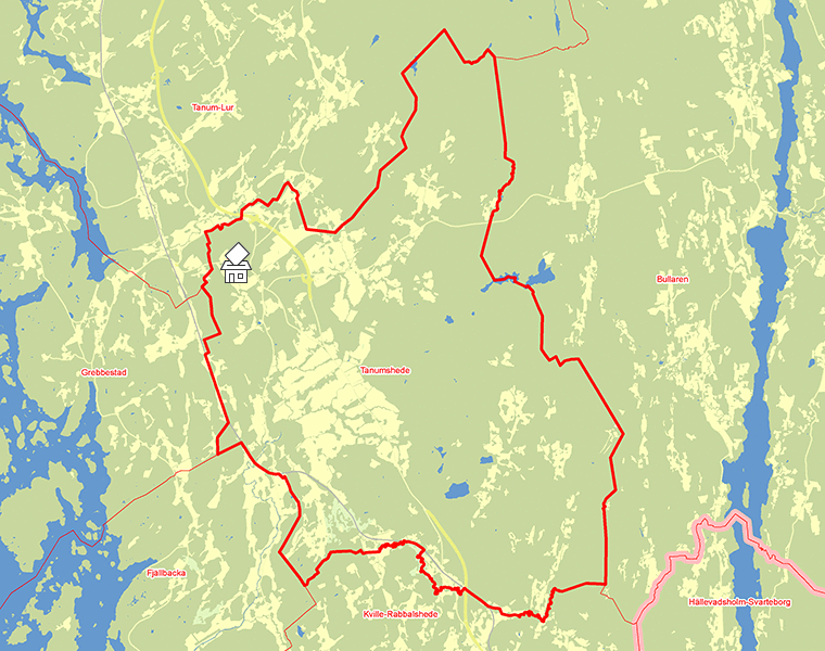Karta över Tanumshede