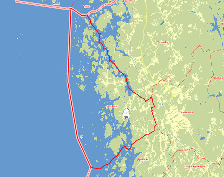 Karta över Grebbestad