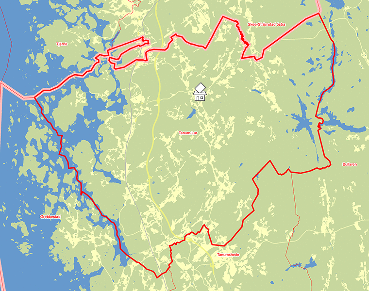 Karta över Tanum-Lur