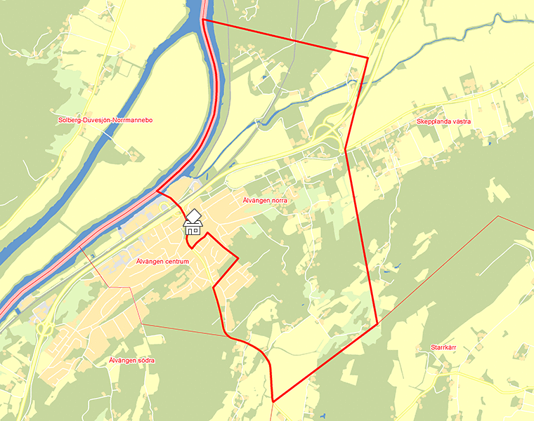 Karta över Älvängen norra
