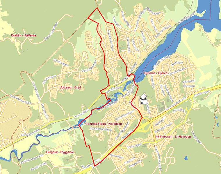 Karta över Centrala Floda - Nordåsen