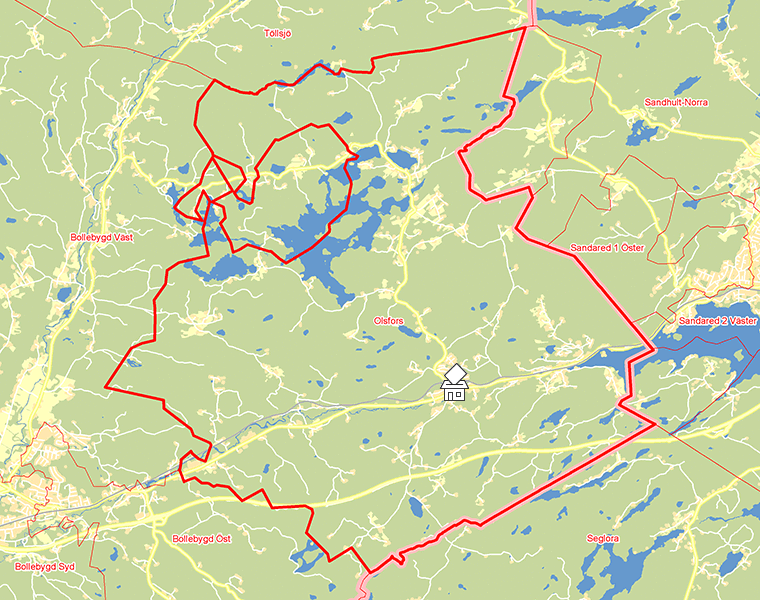 Karta över Olsfors