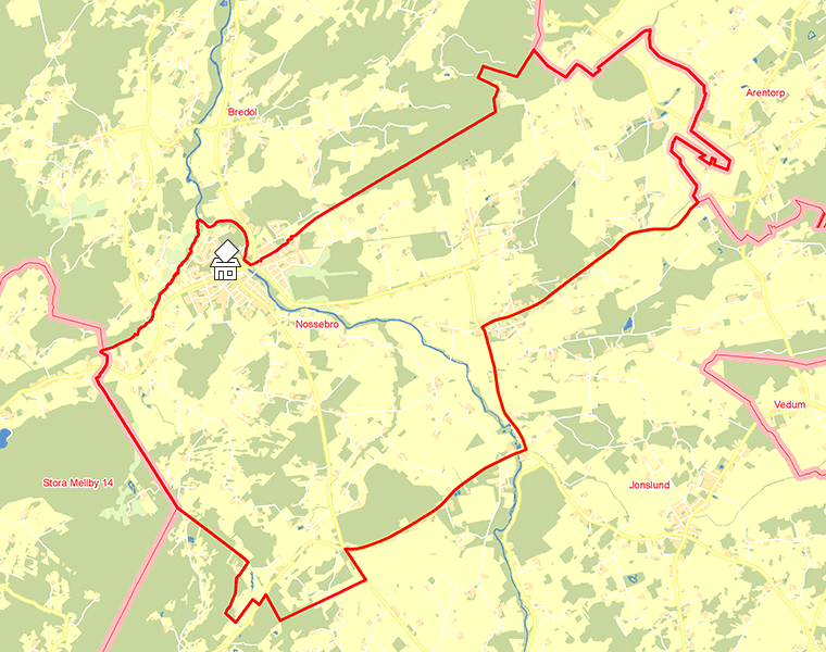 Karta över Nossebro