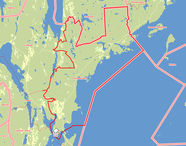 Karta över Karlsborg norra