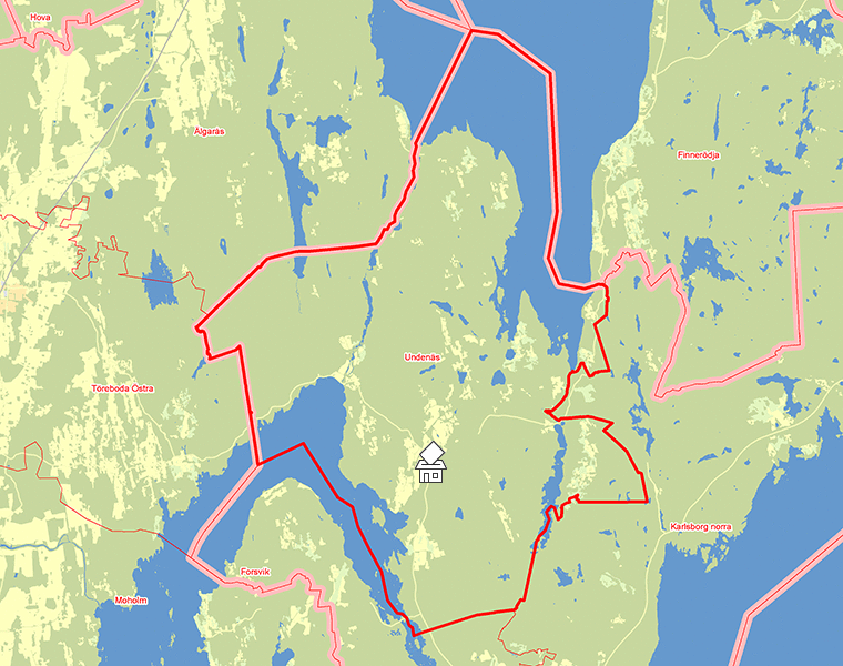 Karta över Undenäs