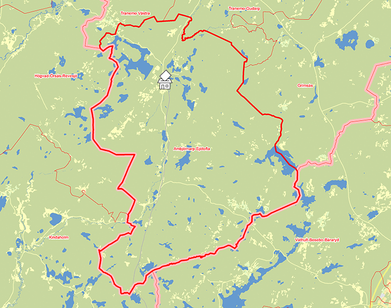 Karta över Ambjörnarp-Sjötofta
