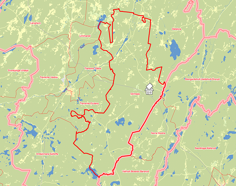 Karta över Grimsås