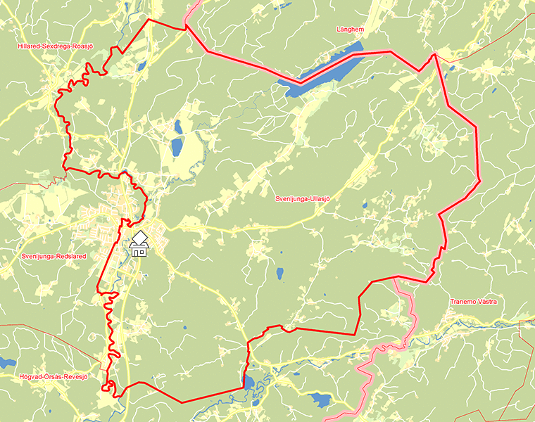 Karta över Svenljunga-Ullasjö