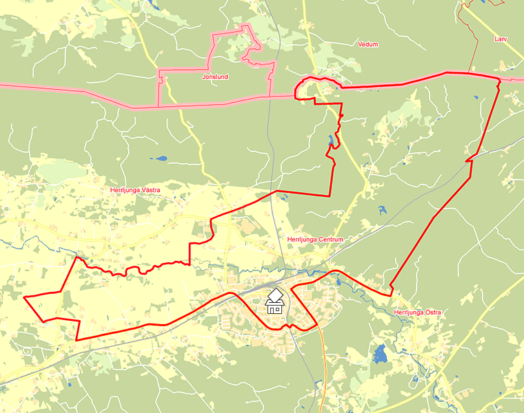 Karta över Herrljunga Centrum