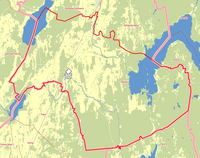 Karta över Moholm