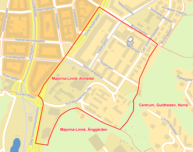 Karta över Majorna-Linné, Annedal