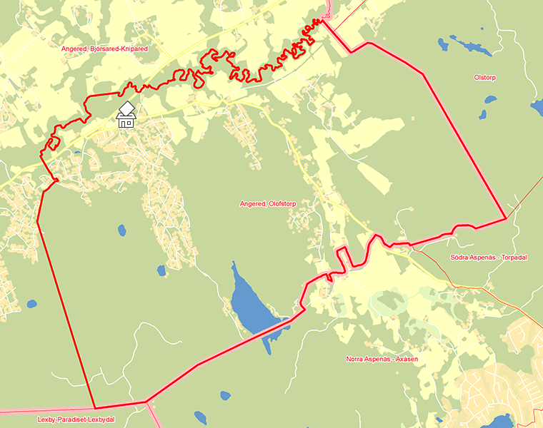 Karta över Angered, Olofstorp