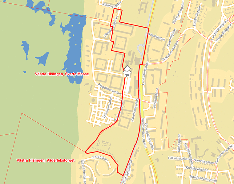 Karta över Västra Hisingen, Biskopsgården, N