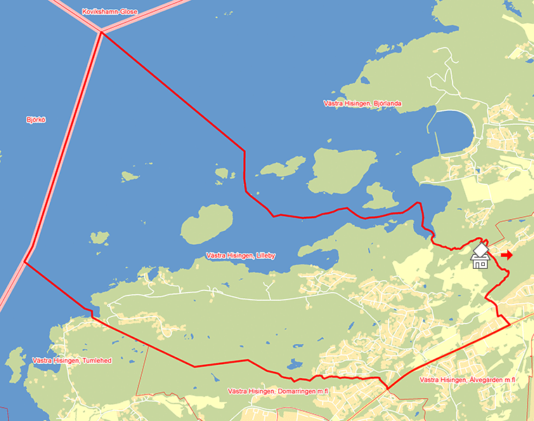 Karta över Västra Hisingen, Lilleby