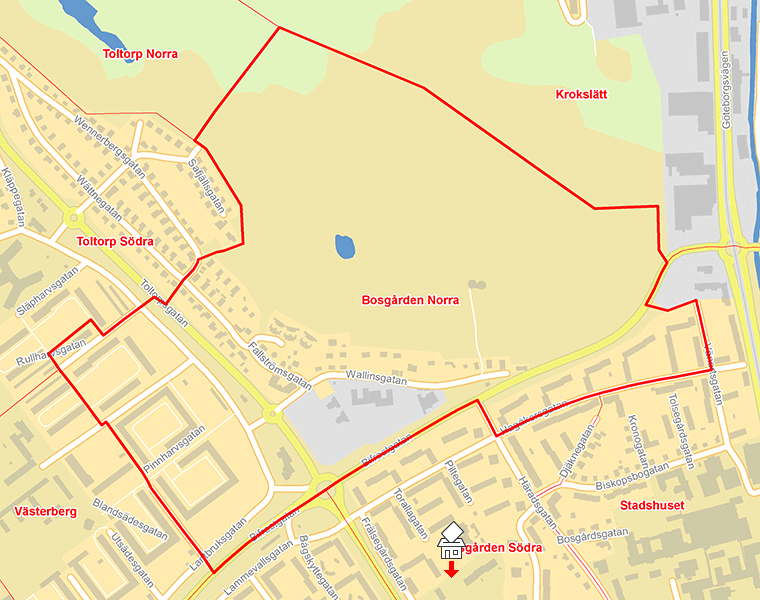 Karta över Bosgården Norra