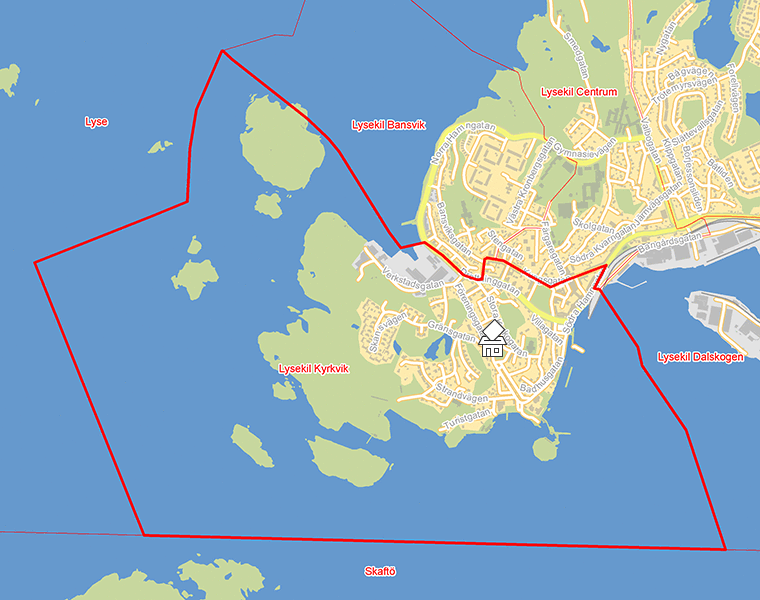 Karta över Lysekil Kyrkvik