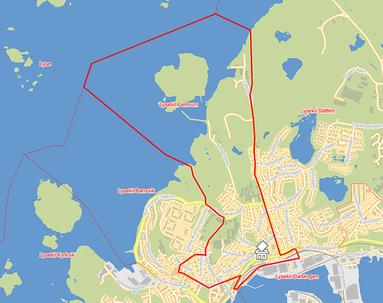 Karta över Lysekil Centrum
