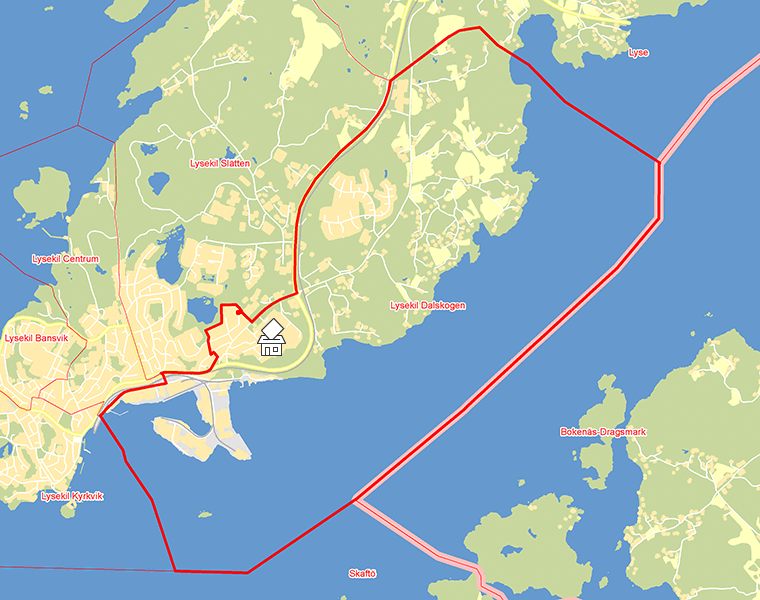 Karta över Lysekil Dalskogen