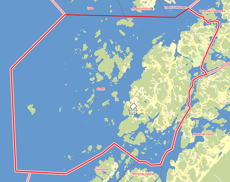 Karta över Skaftö