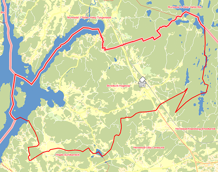 Karta över Skredsvik-Hogstorp