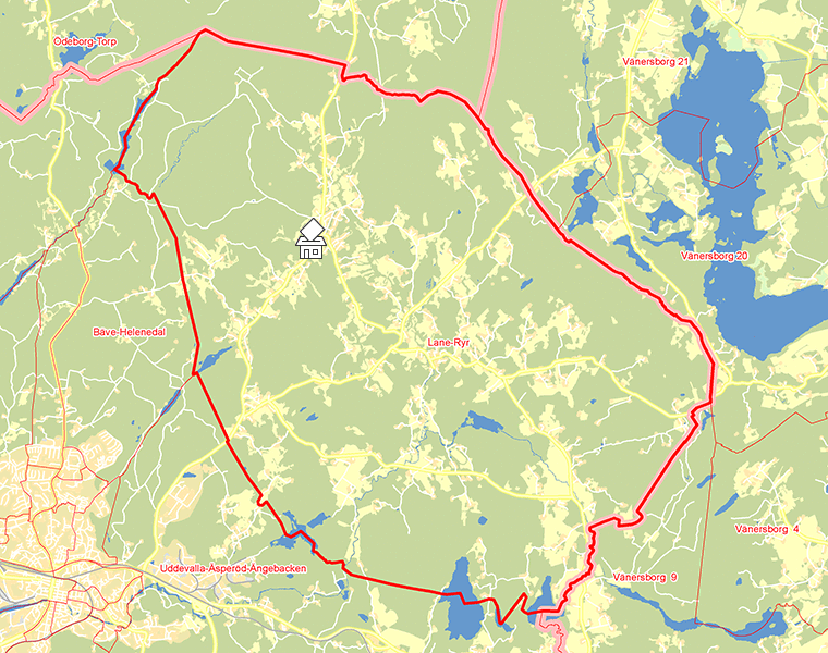 Karta över Lane-Ryr