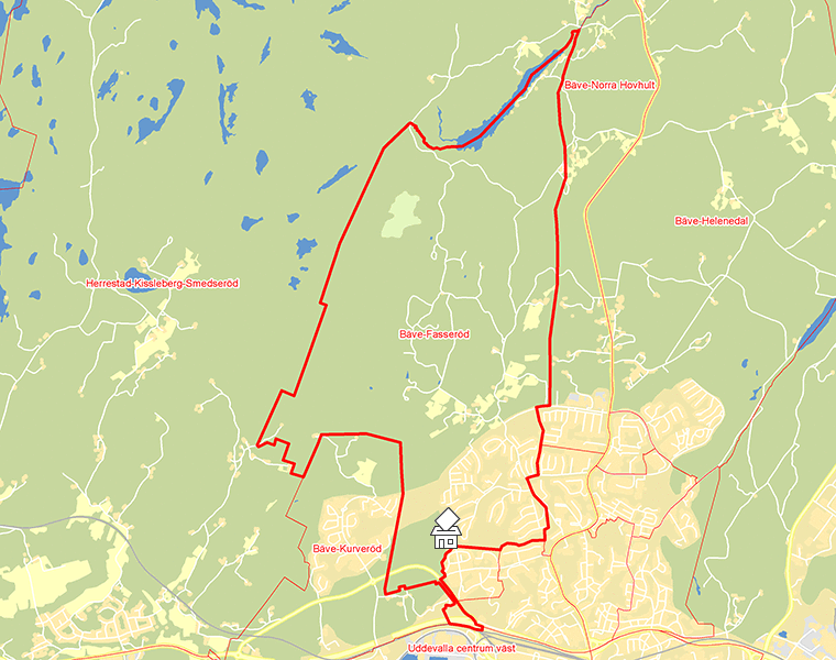 Karta över Bäve-Fasseröd