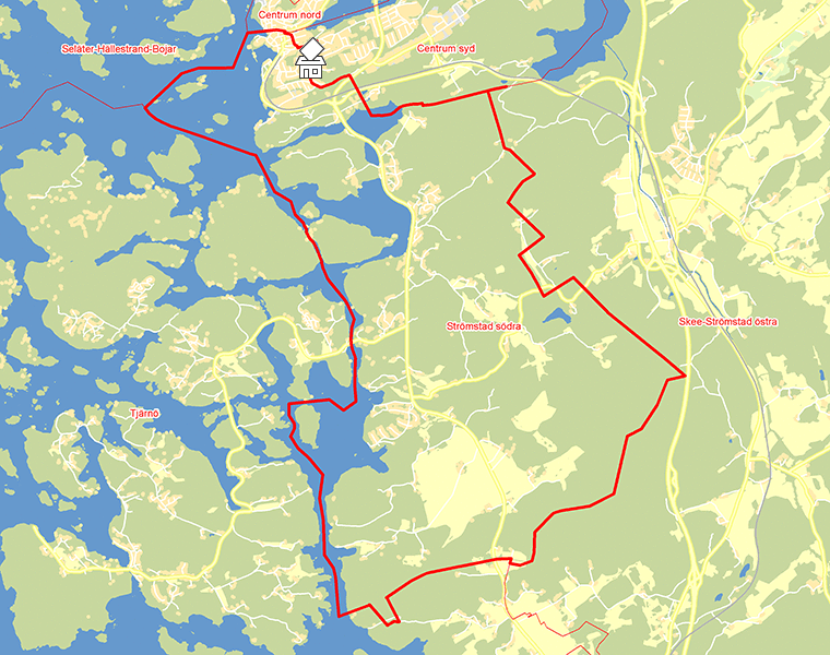 Karta över Strömstad södra