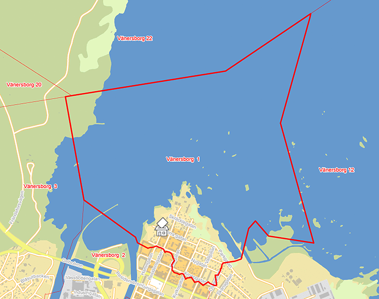 Karta över Vänersborg  1