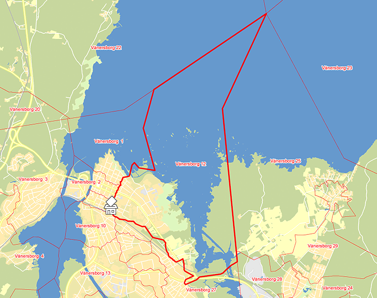 Karta över Vänersborg 12
