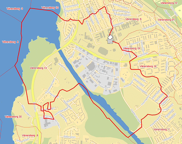 Karta över Vänersborg 13