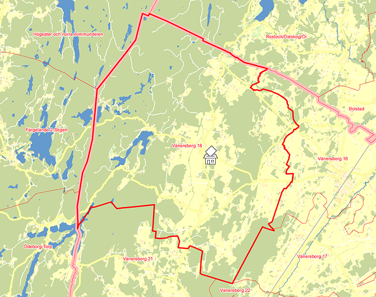 Karta över Vänersborg 18