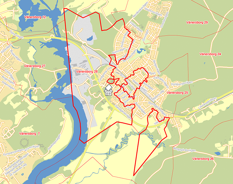 Karta över Vänersborg 28