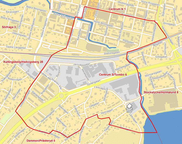 Karta över Centrum S/Tuvebo 6