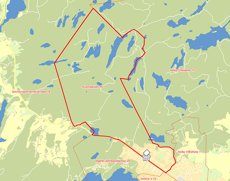 Karta över Kvarnbacken 10