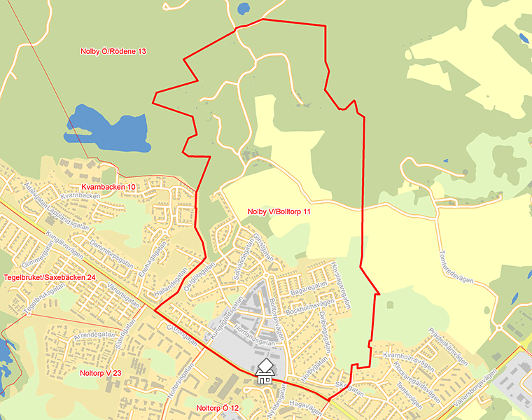 Karta över Nolby V/Bolltorp 11