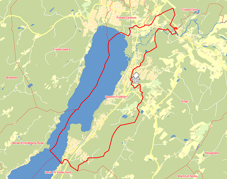 Karta över Sparsör Frufällan